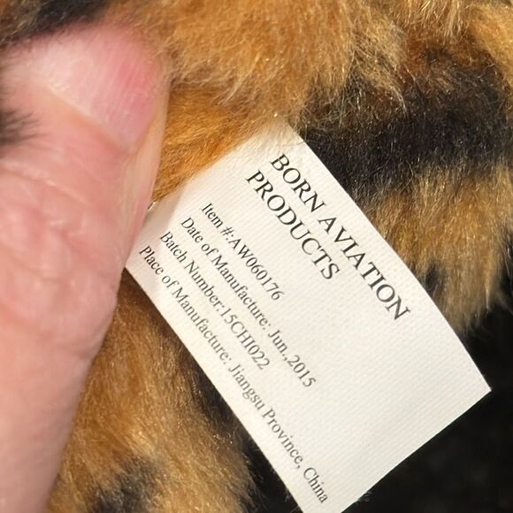 Air Zoo Pilot Flying Tiger Plush Bomber, Jacket, Goggles & Logo Scarf, Tags RARE - Picture 11 of 11